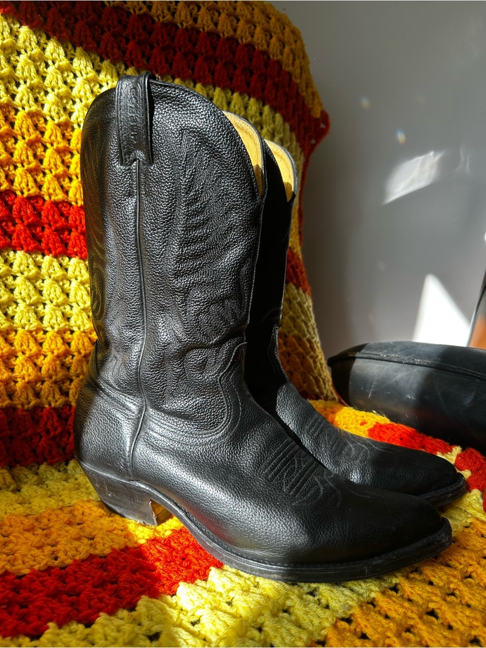 Cowboy boots boulet size 9 men New soles
